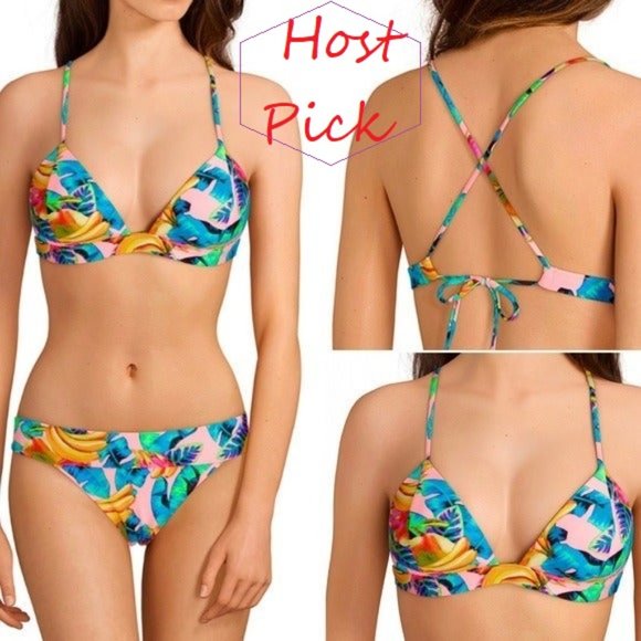 Tutti Fruity Bikini Top Tropical Colors Bikini Top - Picture 1 of 5